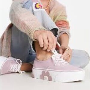 Vans stack form lilac flower 3D sneakers size 7.5